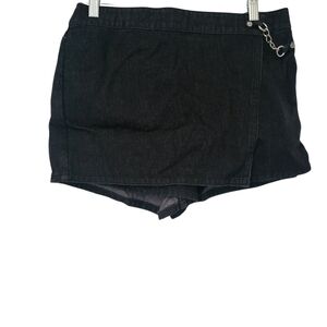 Forever21 Denim Skort Black sz L